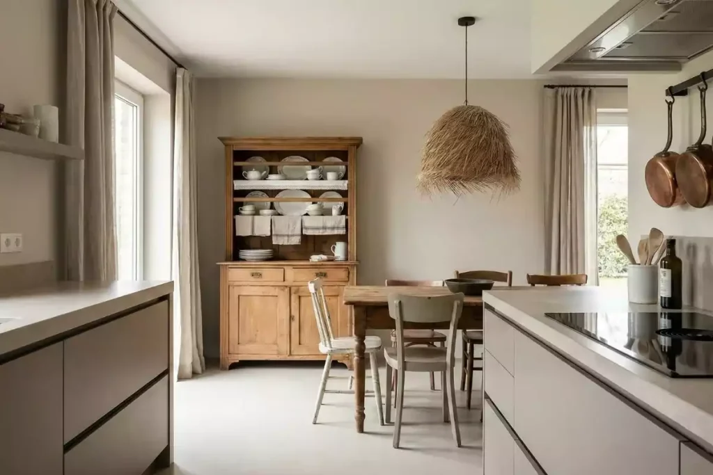 les cuisines lin et couleur taupe