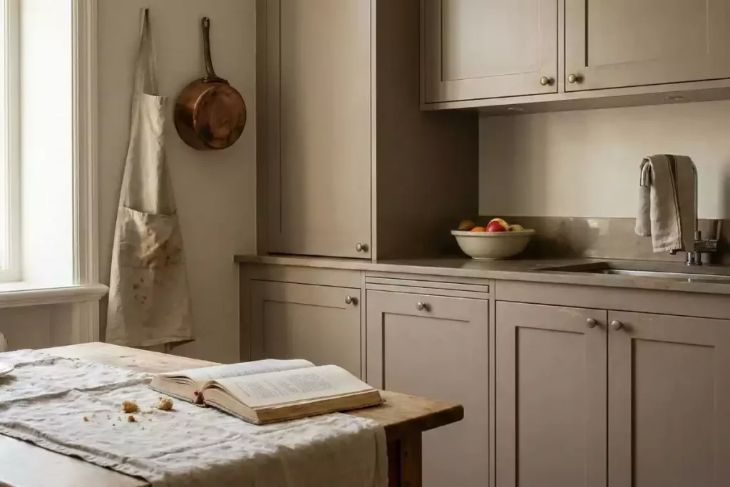 la cuisine le lin et couleur taupe