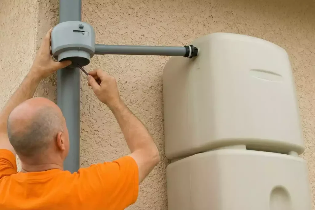 fixer  un récupérateur d’eau  au mur