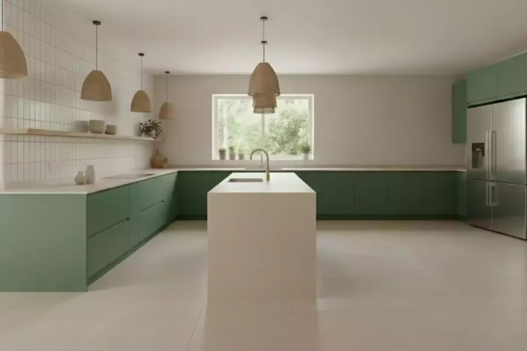 la couleur de plan travail de la cuisine