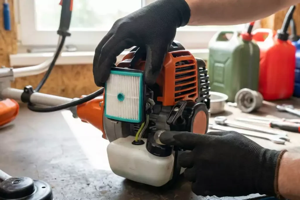 le réglage carburateur de la débroussailleuse