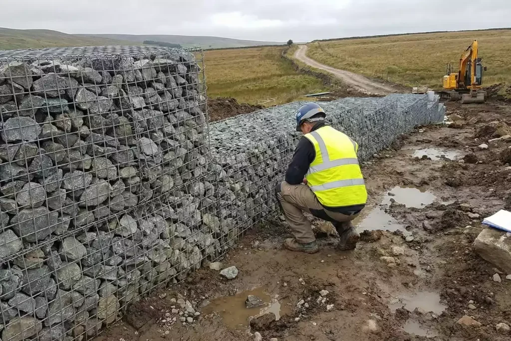 mur gabion problèmes stabilité