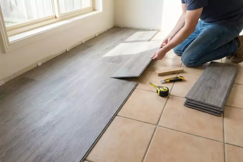 pose vinyle sur du carrelage sans ragréage