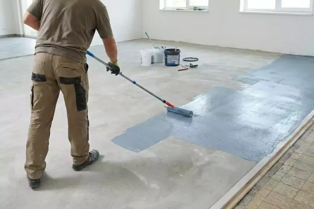primaire sur ragréage avant carrelage application