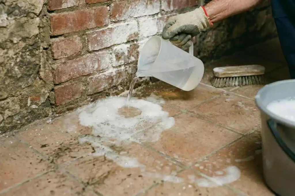 salpêtre joint carrelage intérieur humidité