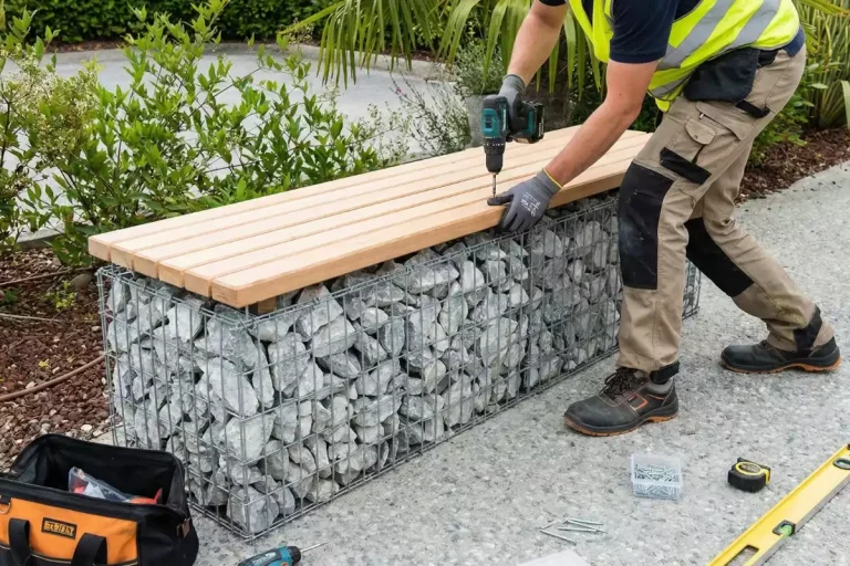 un banc en gabion comment faire