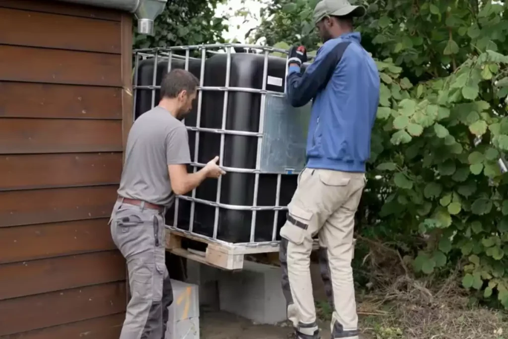 Installer une cuve de récupération d’eau de pluie 1000 L