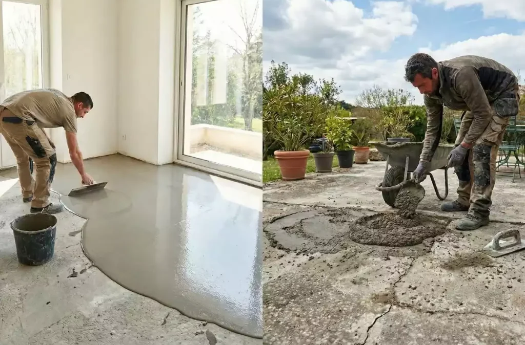 ragréer une dalle béton