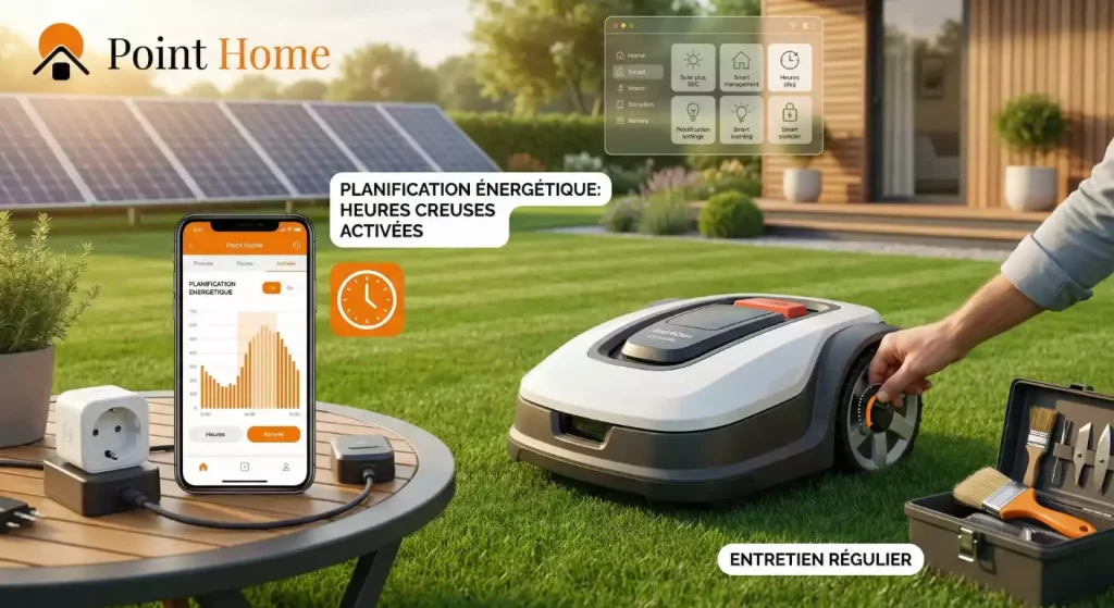 consommation electrique robot tondeuse par jour