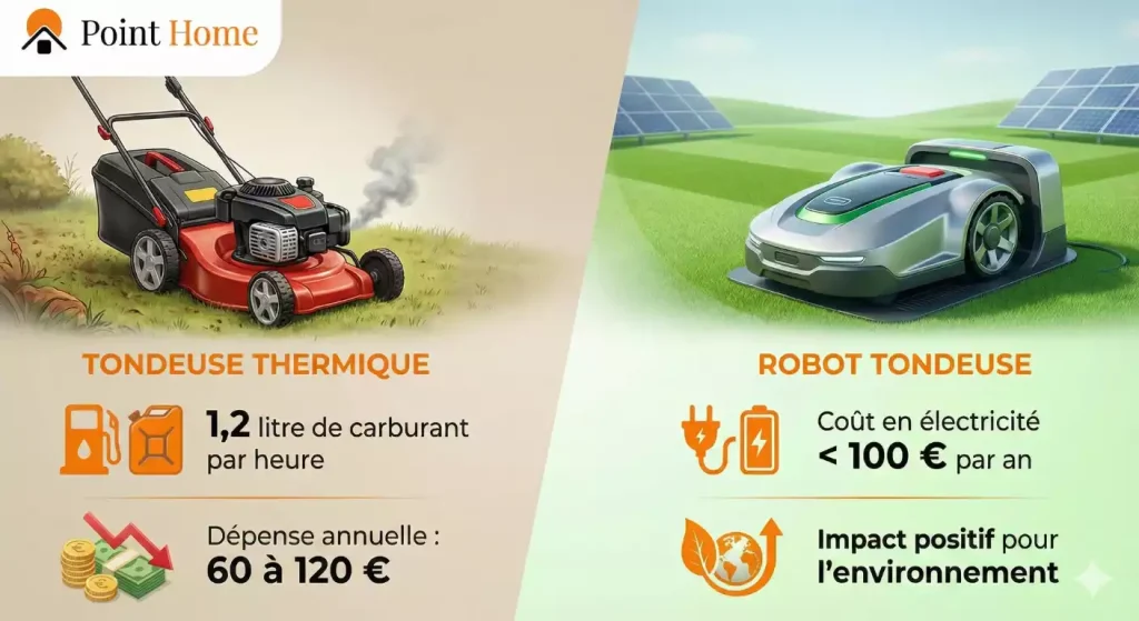 consommation electrique robot tondeuse par mois