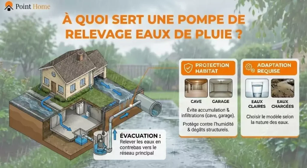 installer une pompe de relevage eau de pluie