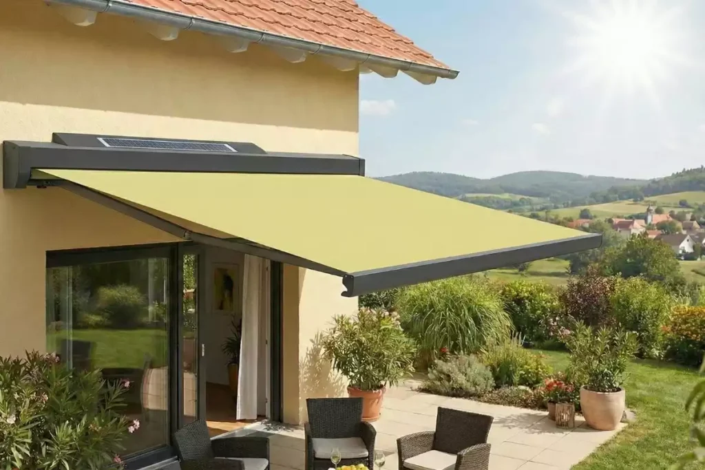 store banne moteur solaire