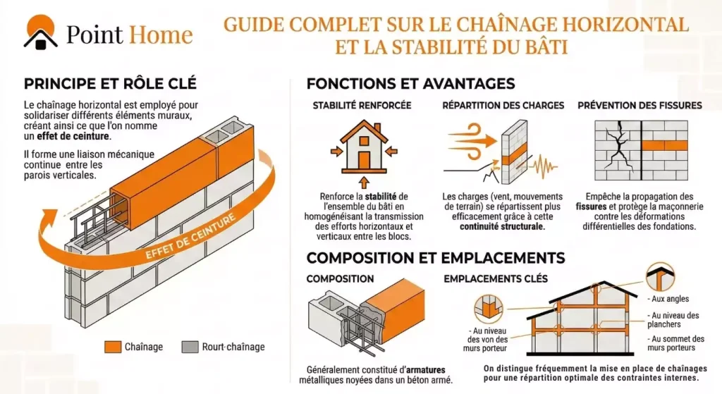 chaînage horizontal d’une maison