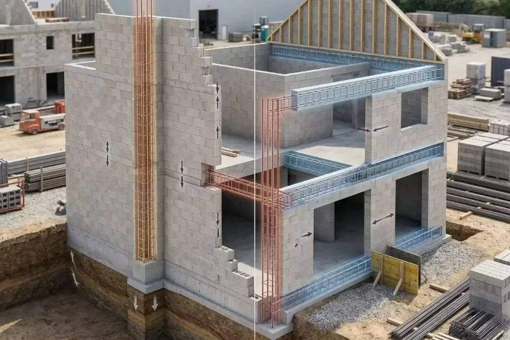 chainage verticaux maison