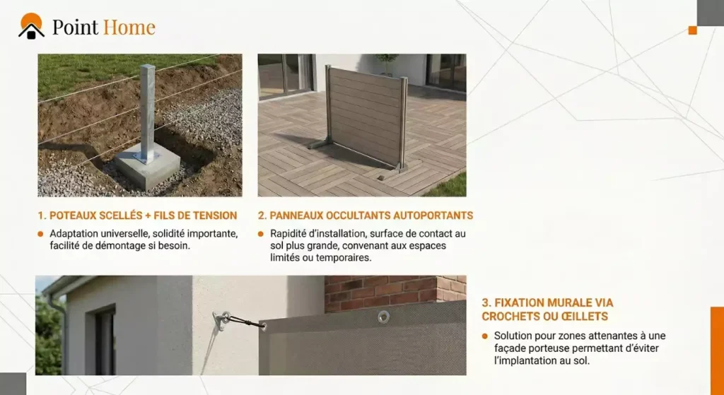 poser brise vue sans support grillage
