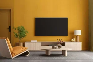 quelle hauteur tv 65 pouces au mur