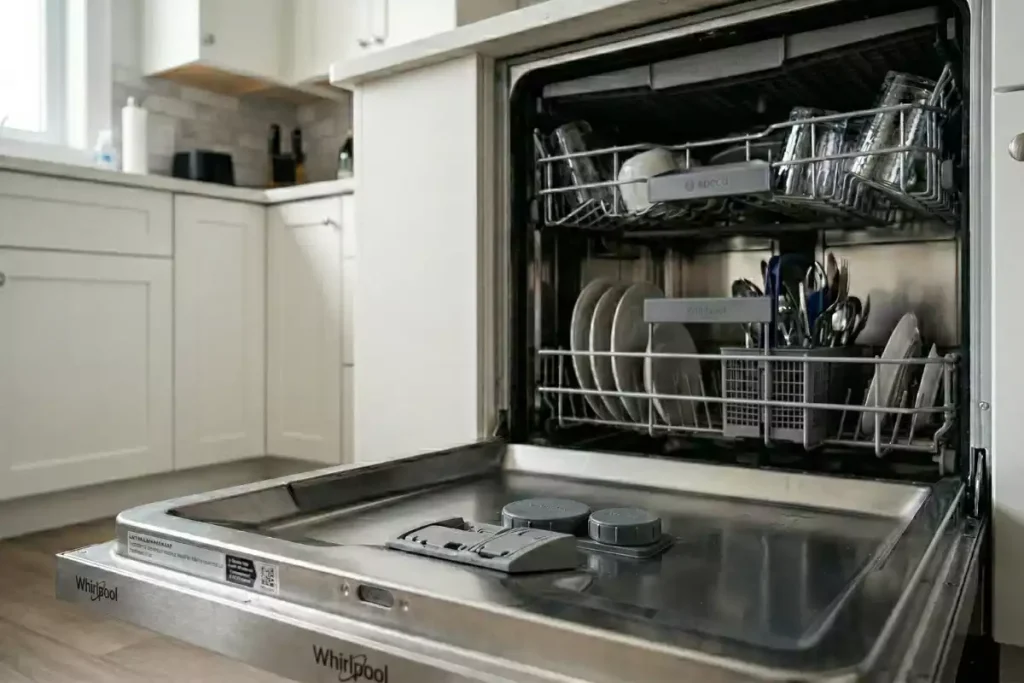 whirlpool lave-vaisselle traces blanches