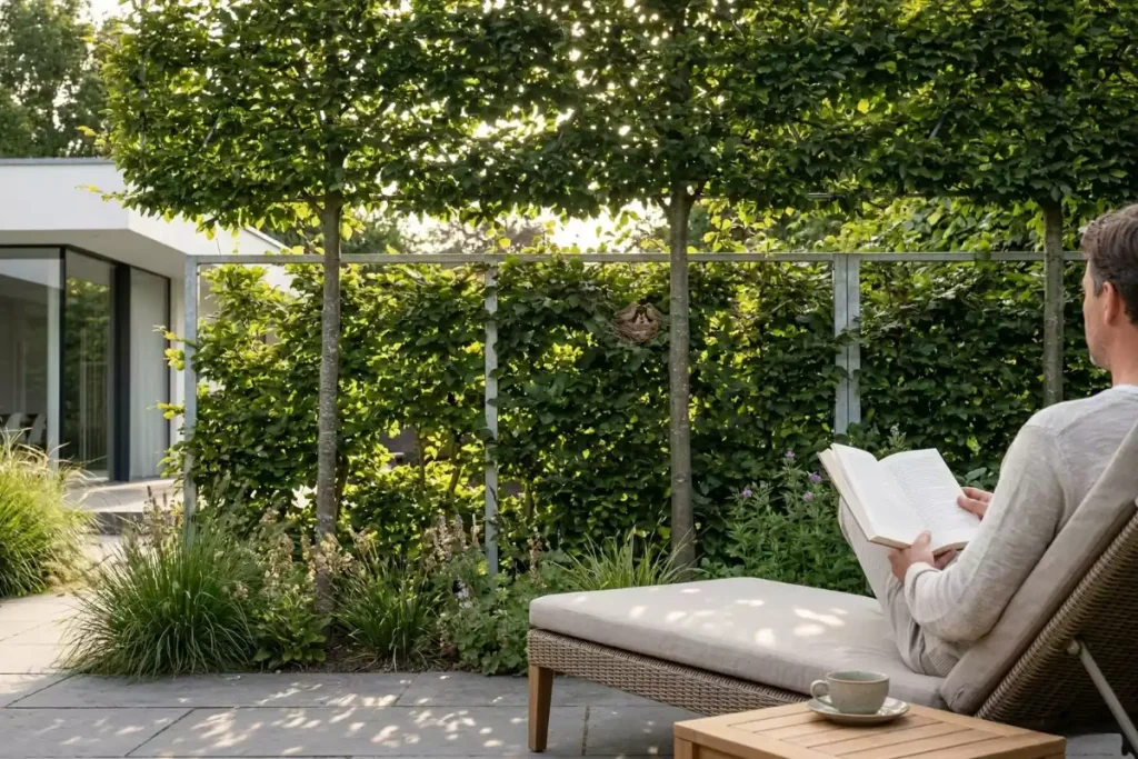 arbre palissé jardin brise vue