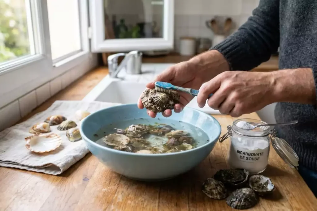 nettoyer coquillage avec bicarbonate