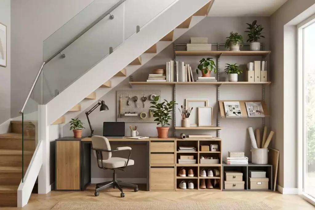 aménagements sous escaliers bois