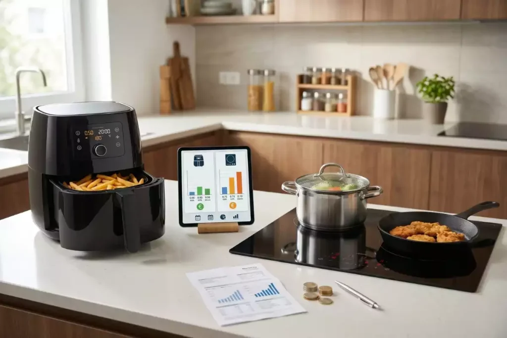 consommation air fryer plaque induction