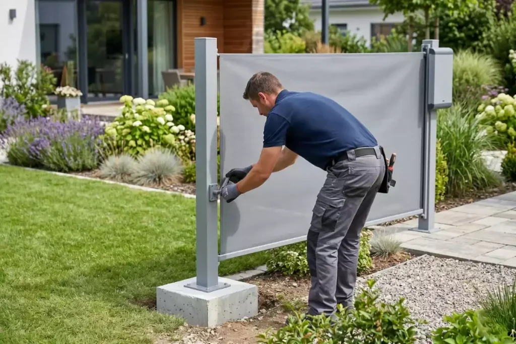 fixer un brise vue retractable sans mur facilement