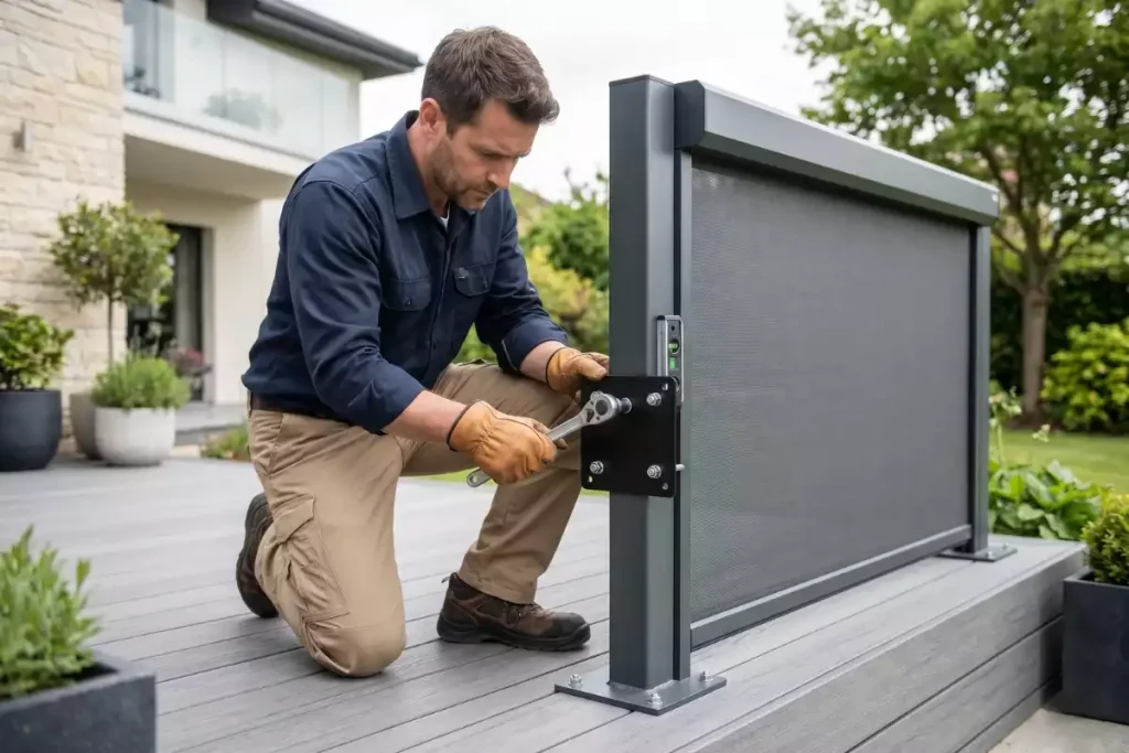 installer brise vue retractable sans mur facile
