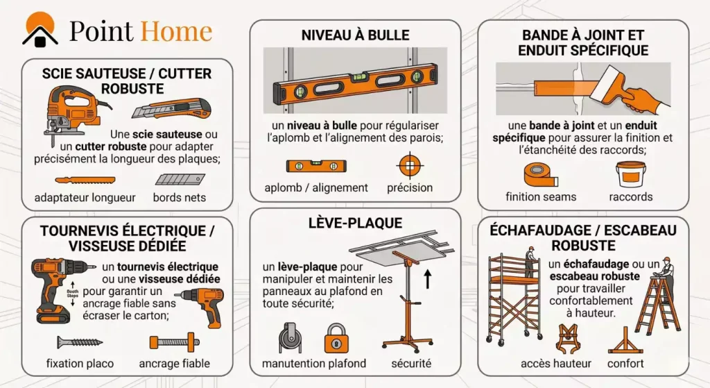 placo ordre plafond ou mur debut