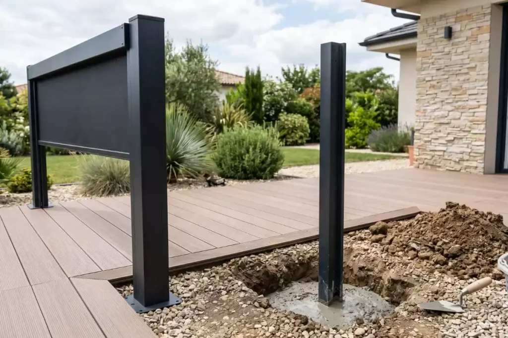 solution pour brise vue retractable sans mur