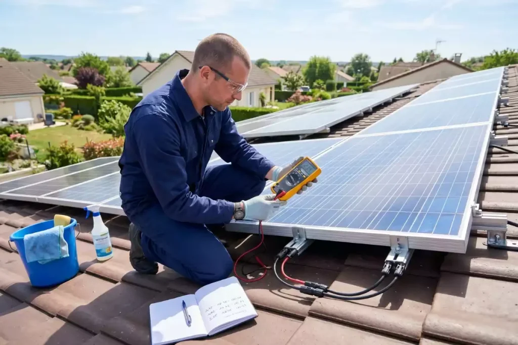test panneau solaire avec multimetre